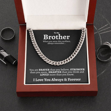 Brother Cuban Link Chain Necklace - Love You This Much